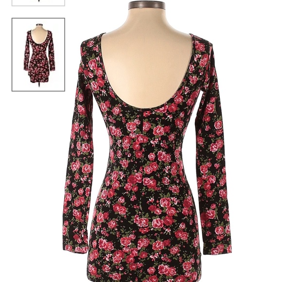 Floral long sleeve mini dress NWOT - Picture 2 of 7